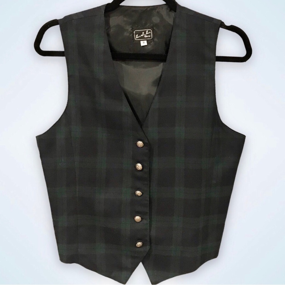 Vintage LJL Blackwatch Lined Vest - 8